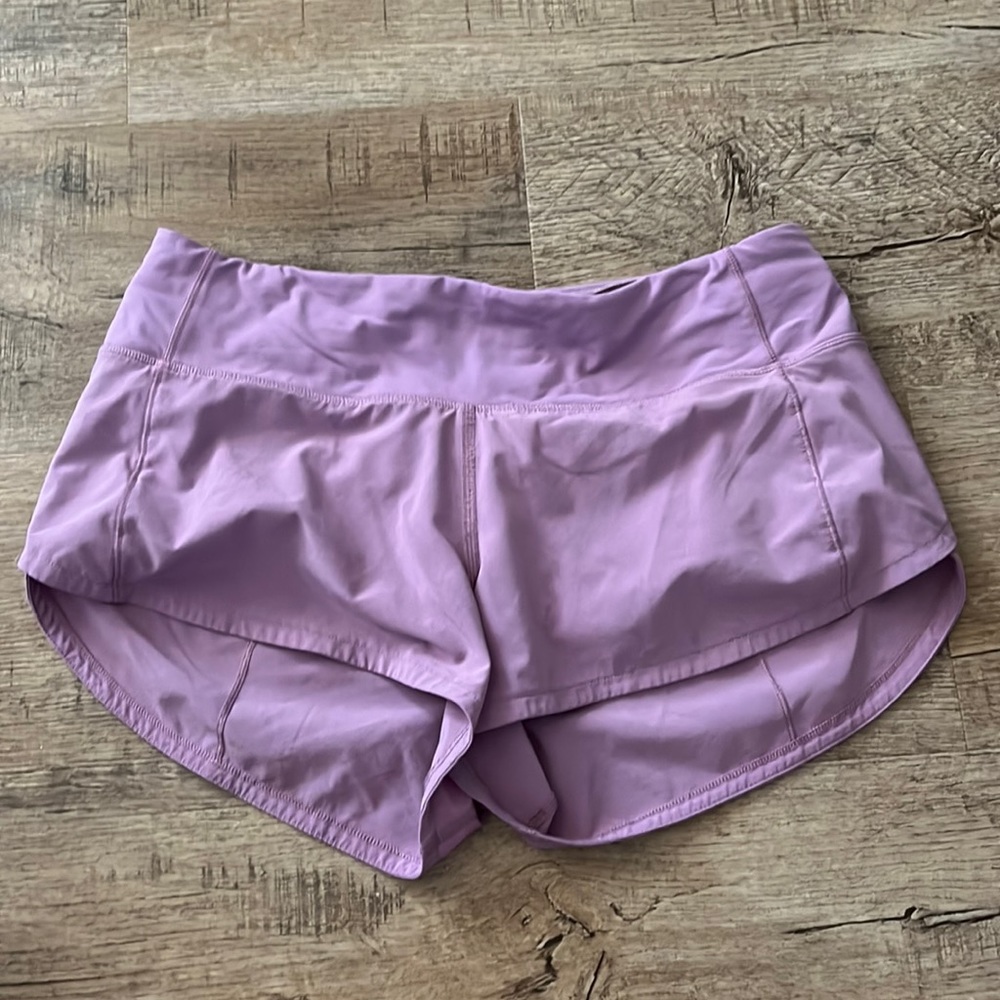 lululemon purple lined short 2.5 shorts